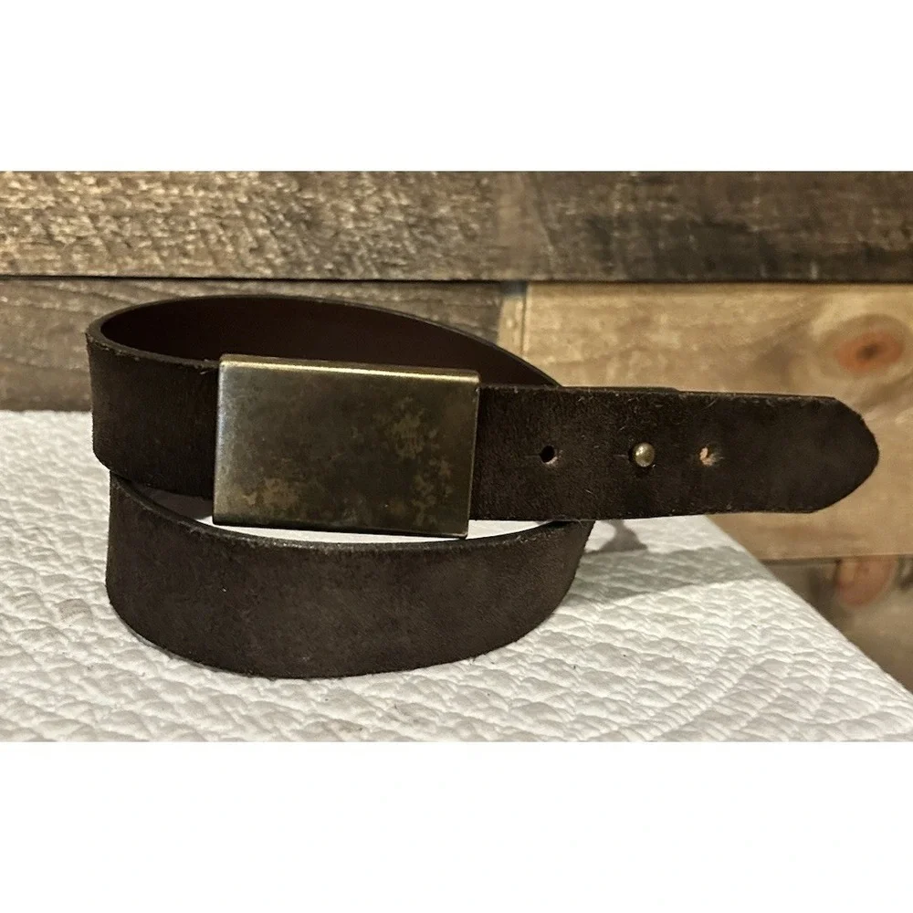 Banana‎ Republic Men's Brown Adjustable Dress Belt Brass Buckle Solid Size 34